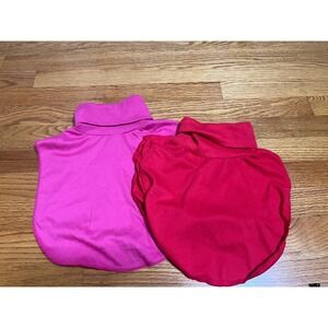 Vintage Specialty House Set of 2 Turtleneck Dickey  Collar Pink Red Women